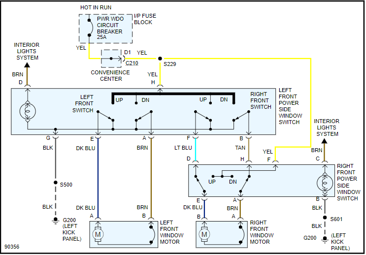 Power Window Fuse Panel Diagram Needed Power Window Relay, Gets