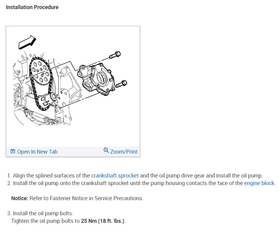 Need Instructions to Change the Oil Pump. Oil Levels Are Fine and