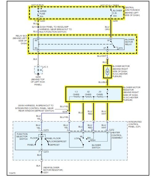 No Power to Blower Motor Wires: These Blower Motor Wires Look