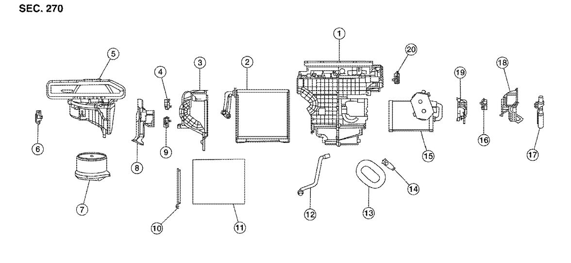 A/C Blend Doors Motor Location Needed