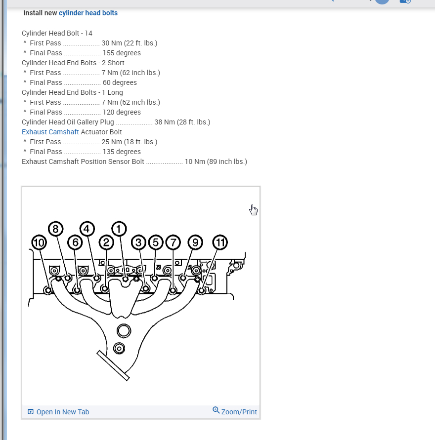 Head Gasket Torque Head Bolts Can You Tell Me the Order and