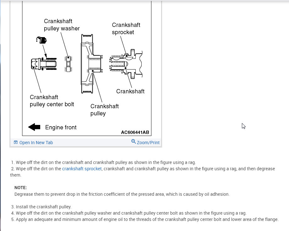 Harmonic Balancer and Front Engine Oil Leak