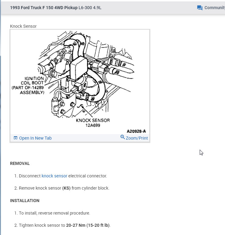Knock Sensor Check Engine Light On, Computer Show Knock Sensor