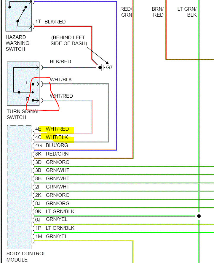 Left/right Turn Signal Activate Both Turn Signals