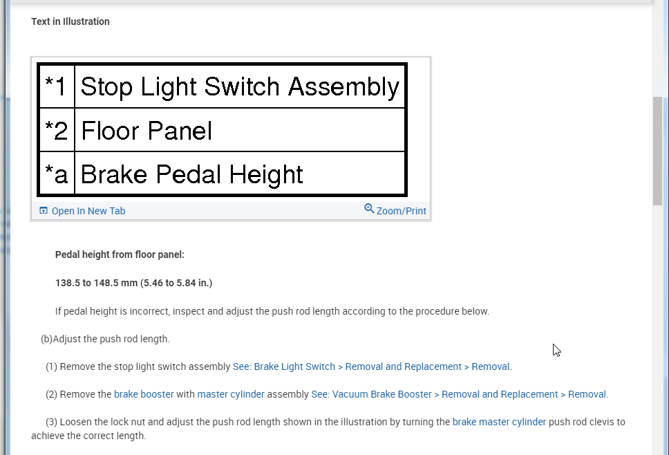 Brake Pedal Free Play Adjustment Hi , I Did Replace Master