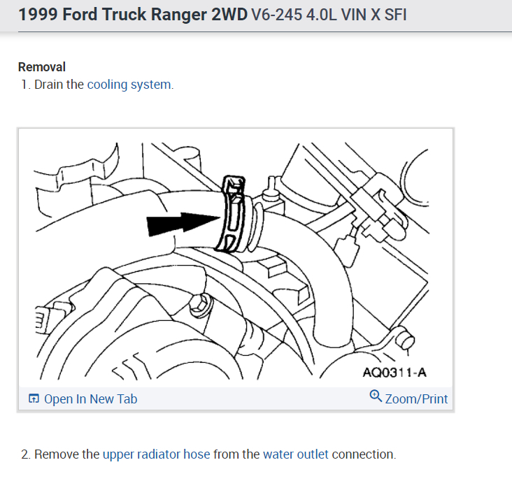 Thermostat Location and Replacement? I Have a 95 Ranger, 2.3 L