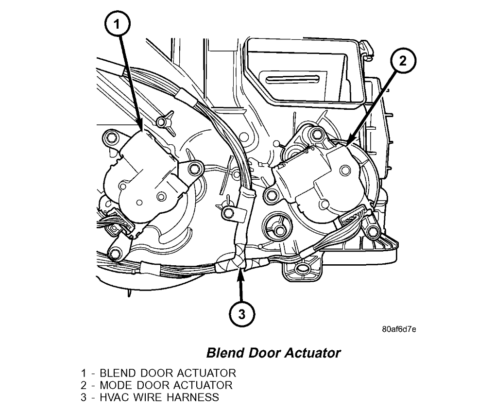 2008 Dodge Grand Caravan Blend Door Actuator