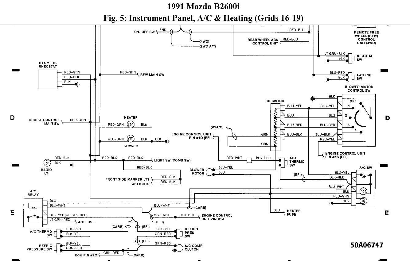 1991 Mazda B2600 Wiring Diagram - Wiring Diagram and Schematic