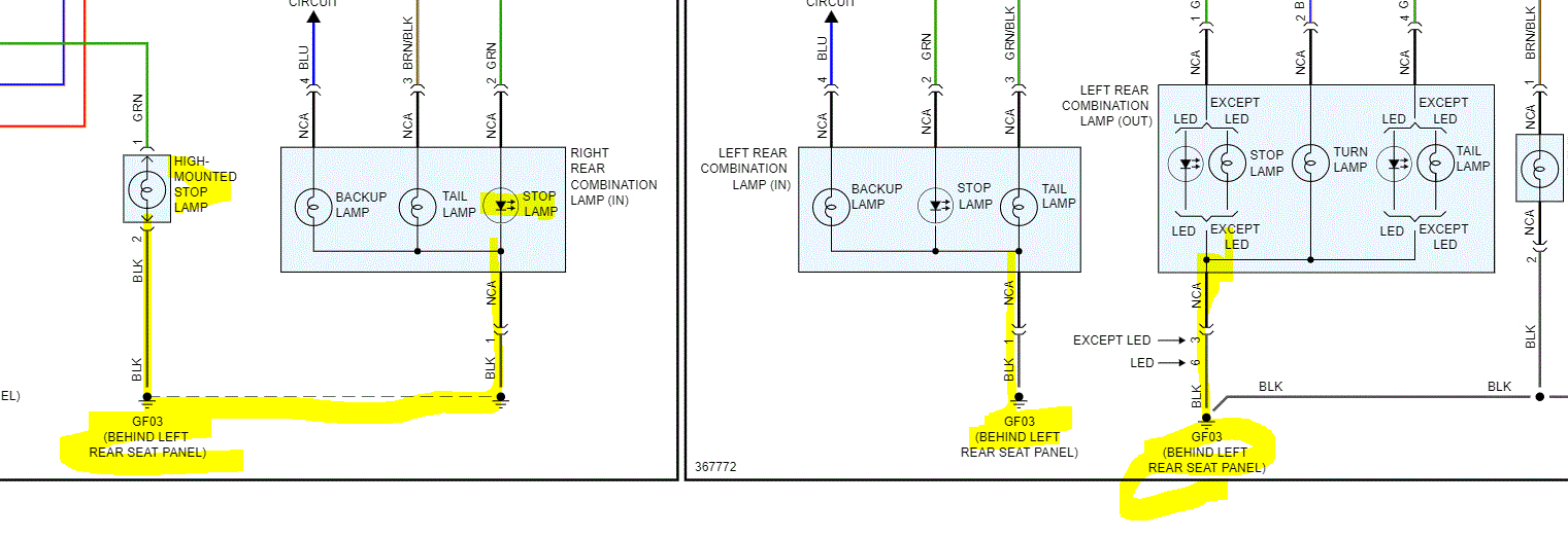All Brake Lights Including the Third Light Are Not Working and the...