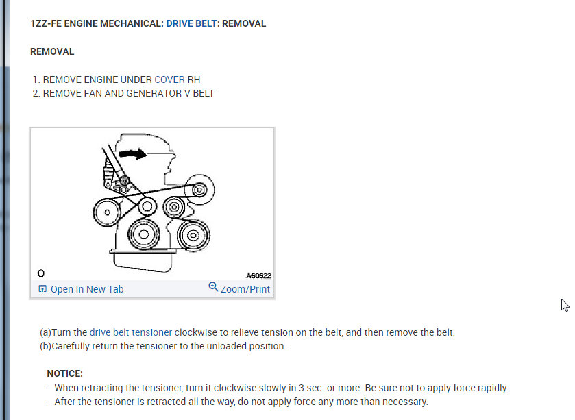 Belt Squeak New Belt Squeak. Tensioner?