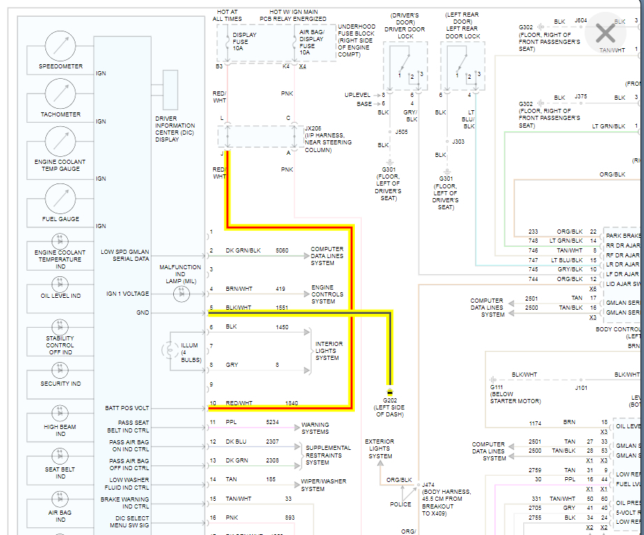 Instrument Cluster Intermittently Stops Working When We Drive the...