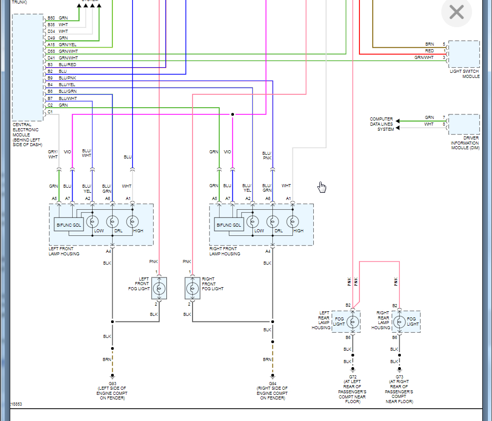 Headlights, Brake Lights, Turn Signals and Lower Interior Lights