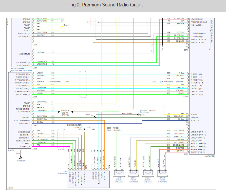 Radio Wiring Diagrams? Left Rear Speaker Not Working. Replaced