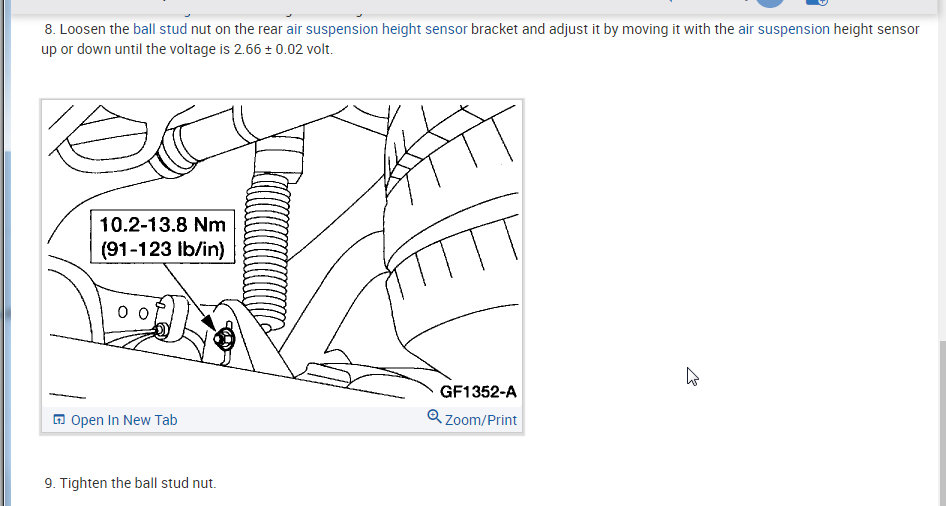 Air Suspension Reset? I Have the Vehicle Listed Above with Air