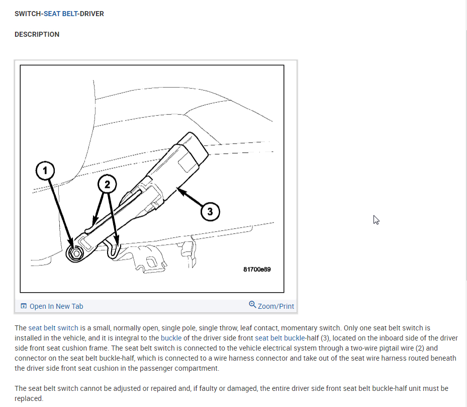 Seat Belt Alarm? the Seatbelt Light on the Dash Will Not Go Out