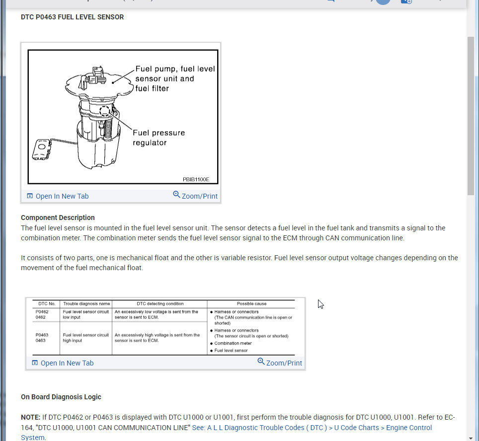 Fuel Gauge Not Working Properly and Code Po463