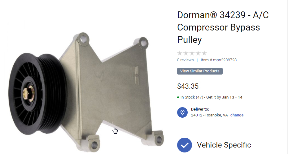 Bypass A/C Compressor Belt Size Needed