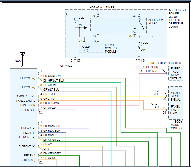 Chrysler Town and Country Radio Wiring Diagrams Please