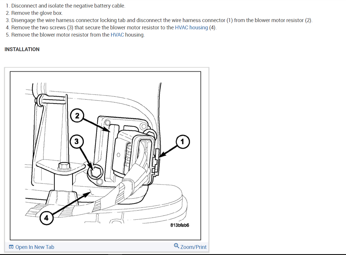 Blower Motor Resistor? My Blower Motor Does Not Work. I Have
