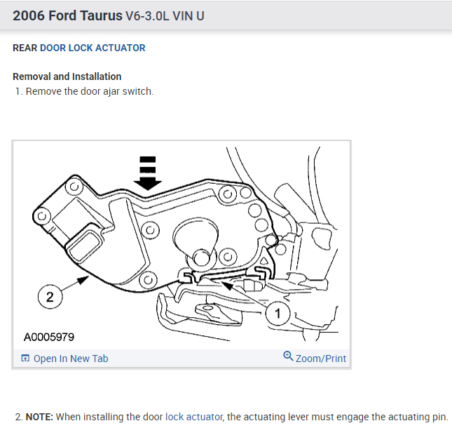 Door Lock Actuator Replacement Instructions Rear Power Door Lock