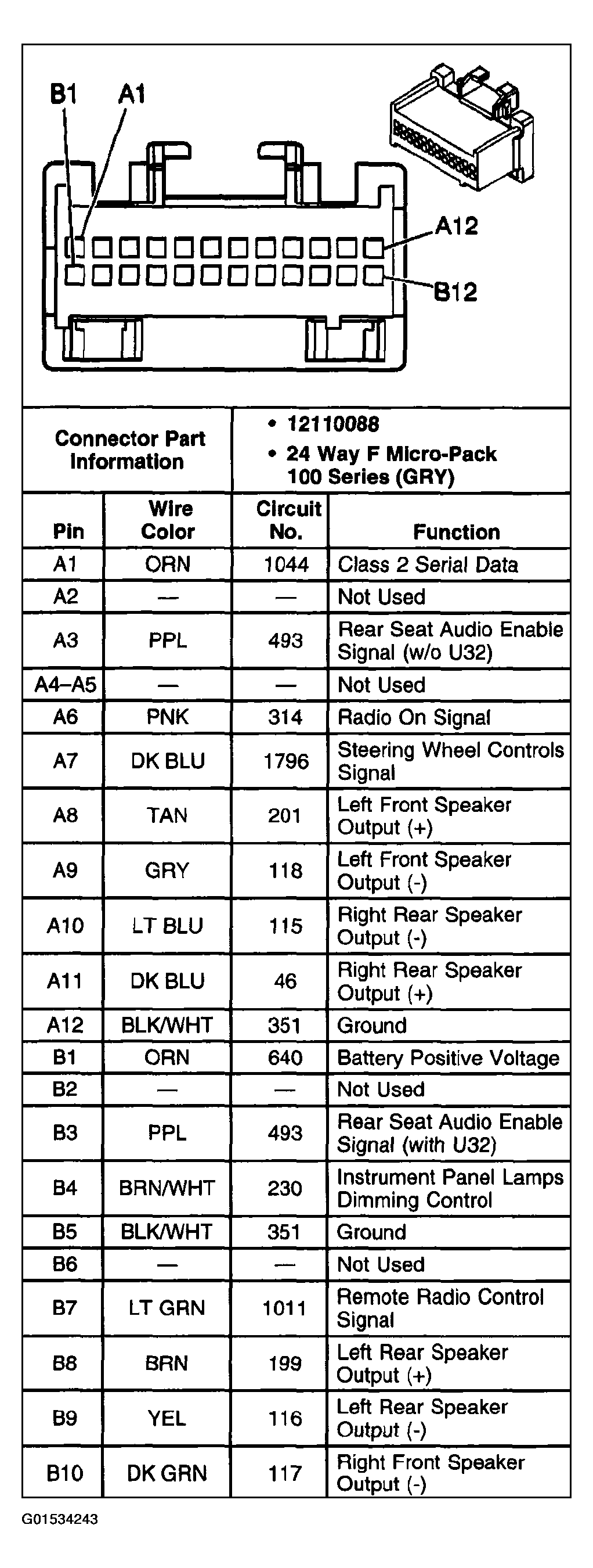 2001 Tahoe Stereo Wiring Diagram from www.2carpros.com
