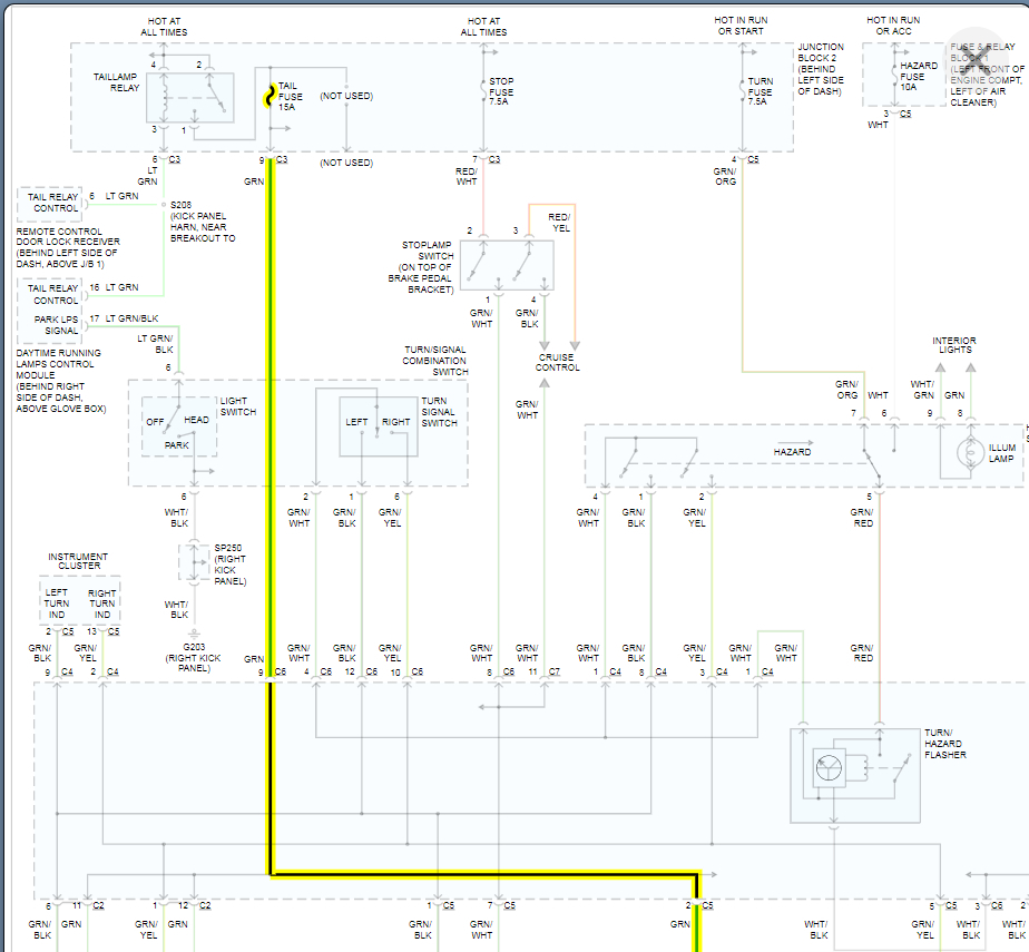 No Tail Lights Brake Lights Work Headlights Okay, but No Tail or