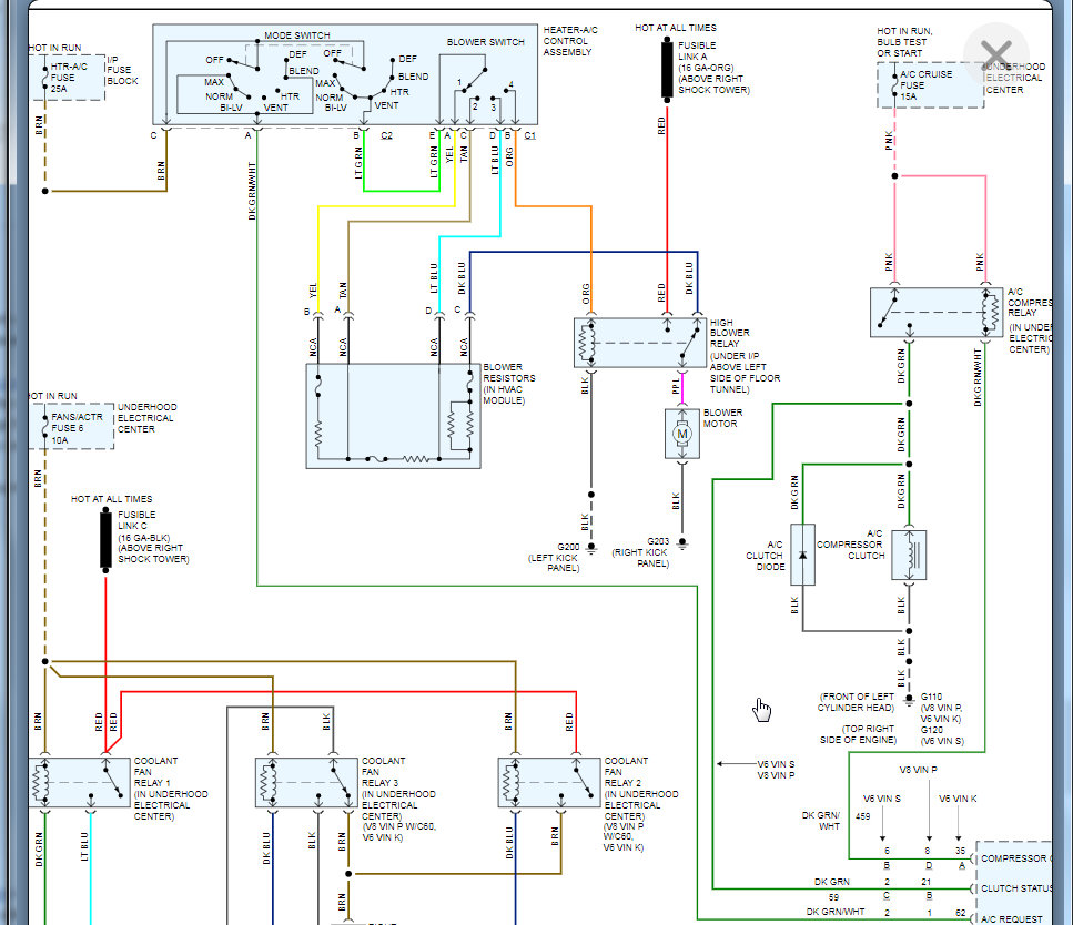 Cooling Fan Switch/climate Control Pressure Switch Location Needed