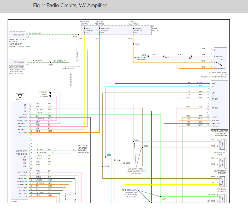Radio Wiring Diagrams: I Took My Factory Radio Out and I Wanted to...