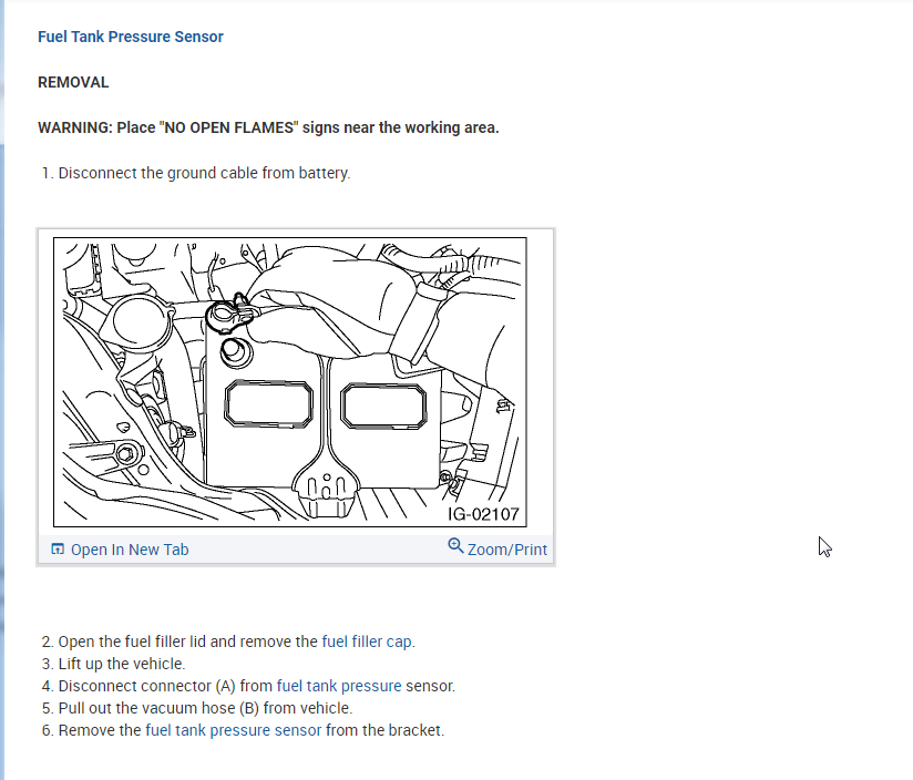 Fuel Pressure Sensor Location and Replacement Instructions Needed