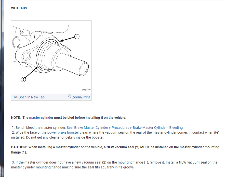 Can I Get Brake Master Cylinder Replacement Instructions?