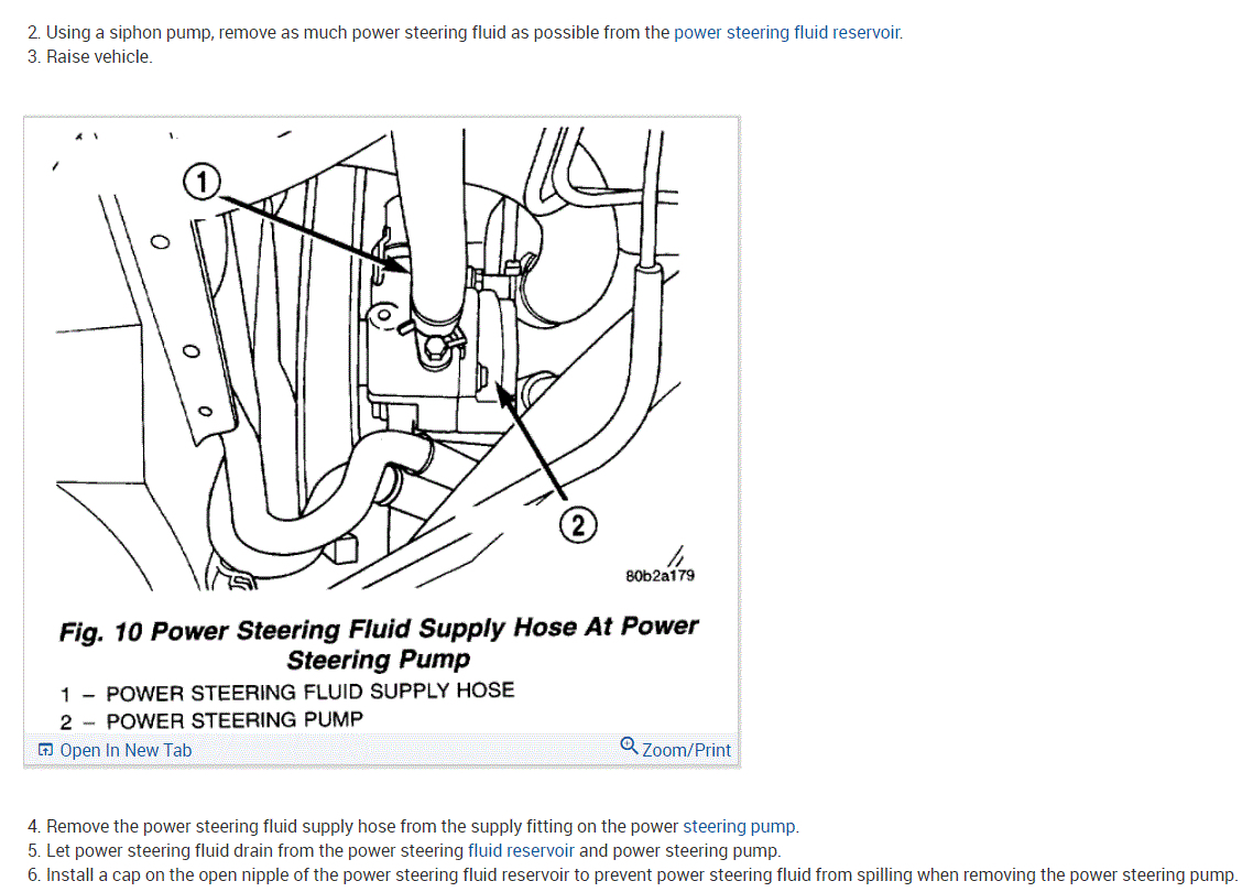 Power Steering Pump Removal and Replacement Instructions Needed