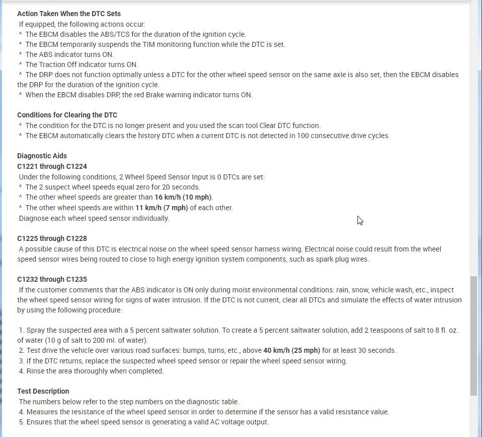 ABS Check Engine Traction Off, Code C1233