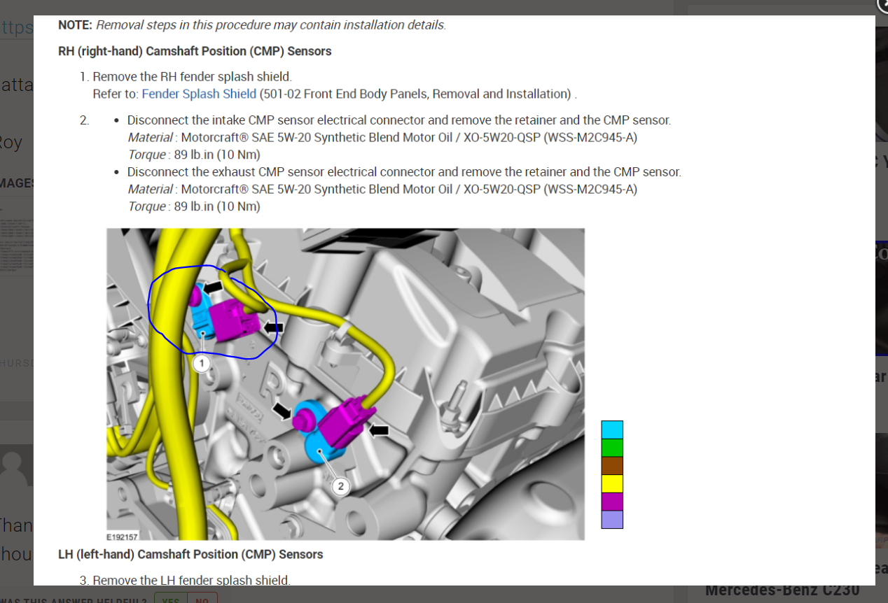 Code P0012, Where Is the Camshaft Position Sensor Bank 1 Located?