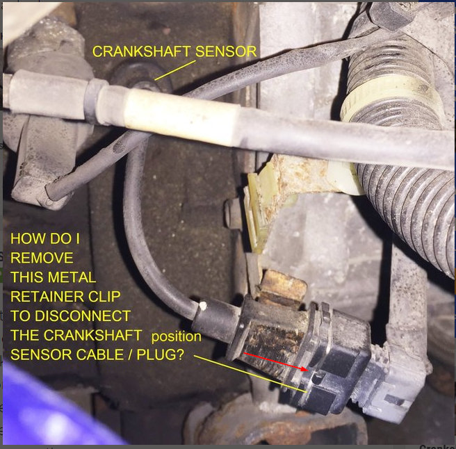 How to Remove Crankshaft Position Sensor Cable/plug Properly?