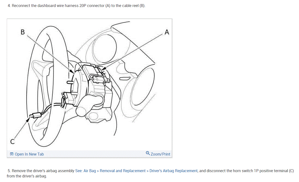 Horn Stopped Working on Steering Wheel the Horn Only Works with