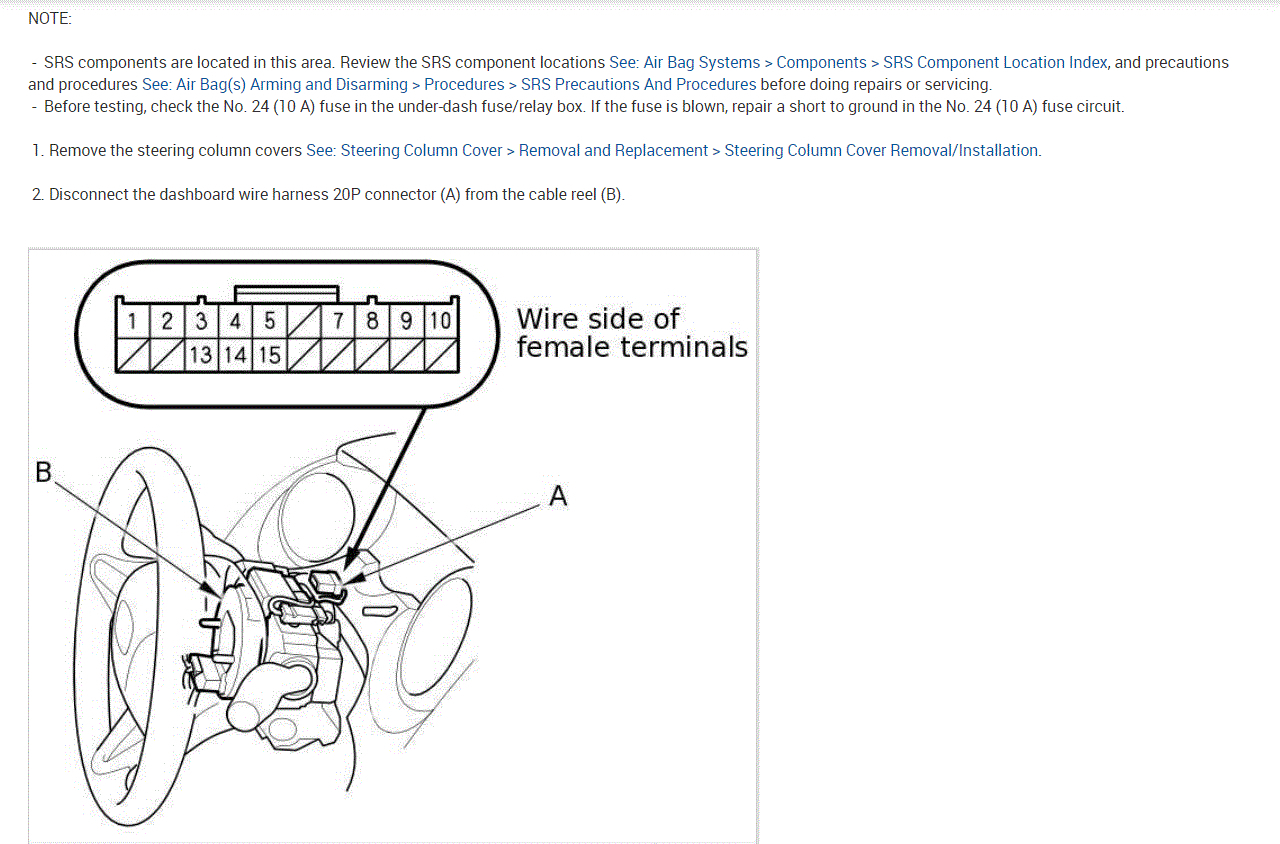 Horn Stopped Working on Steering Wheel the Horn Only Works with