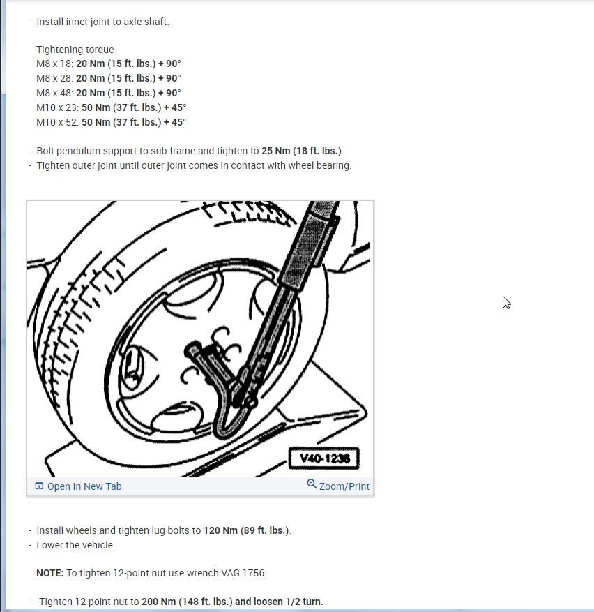 CV Axles, Lower Ball Joints, and Inner and Outer Tie Rods Removal