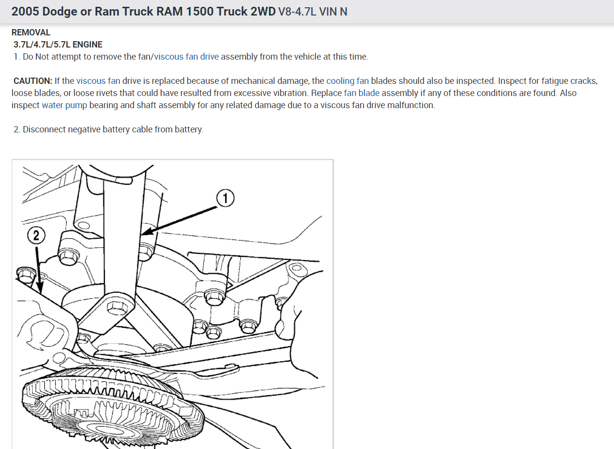 How To Remove Fan Clutch Dodge Ram
