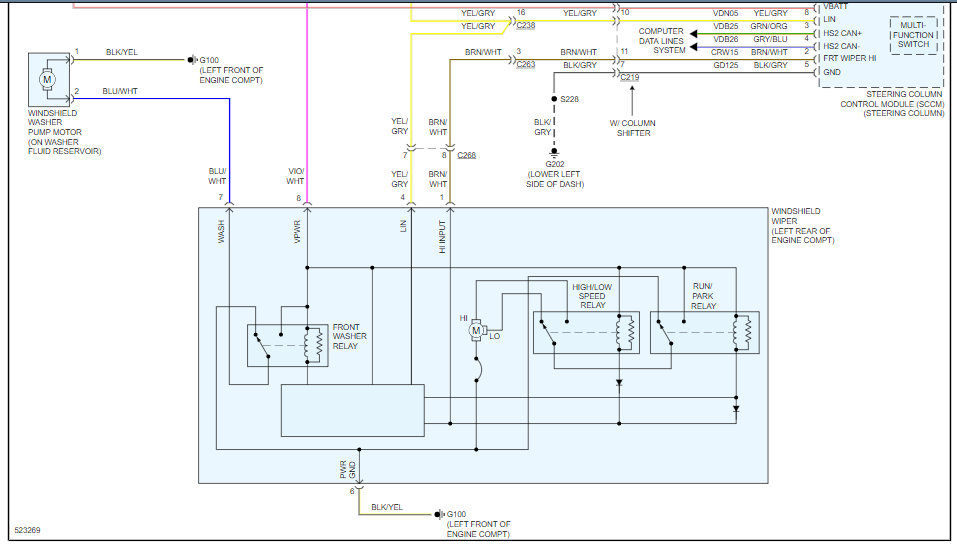 Windshield Wipers Not Working Properly, Relay Location Needed