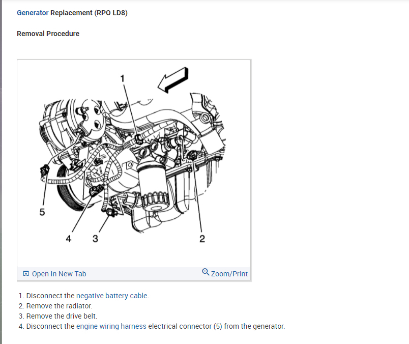 Alternator Replacement Instructions My Lucerne Has Had An