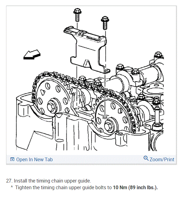 Timing Chain/upper Chain Guide Bolt Replacement