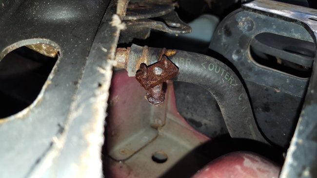 Any Ideas How to Remove This?: Highly Corroded Power Steering Line...