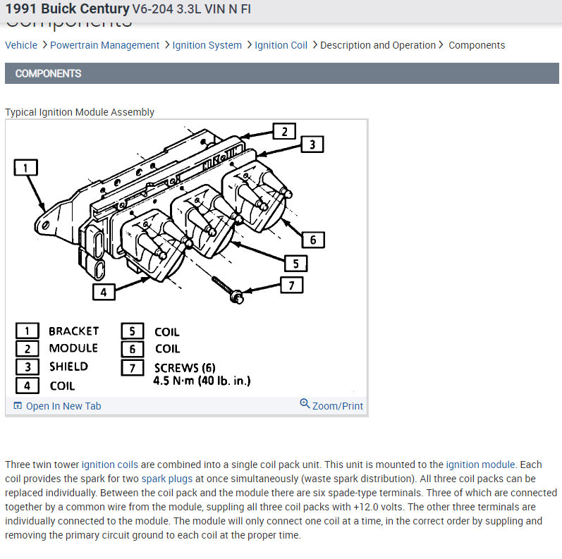 Coil Pack Wiring and Locations Location of Cyl Viewed From
