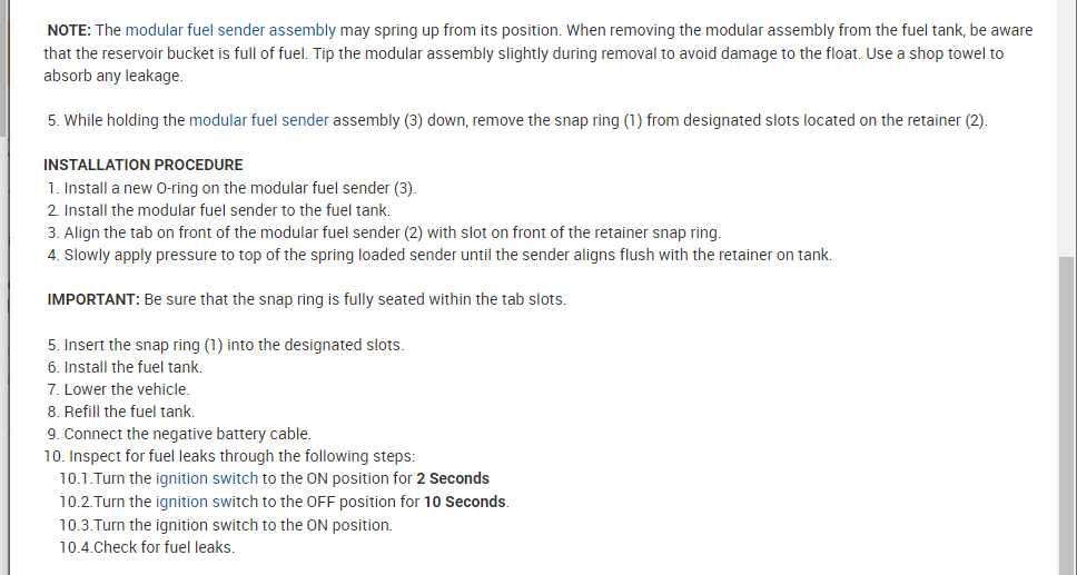 Humming Noise From Fuel Tank Then Engine Shuts Off