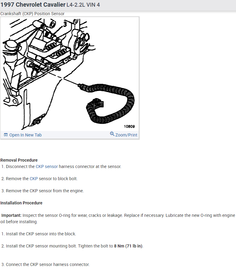 Crank Sensor Broke. How Do I Replace?