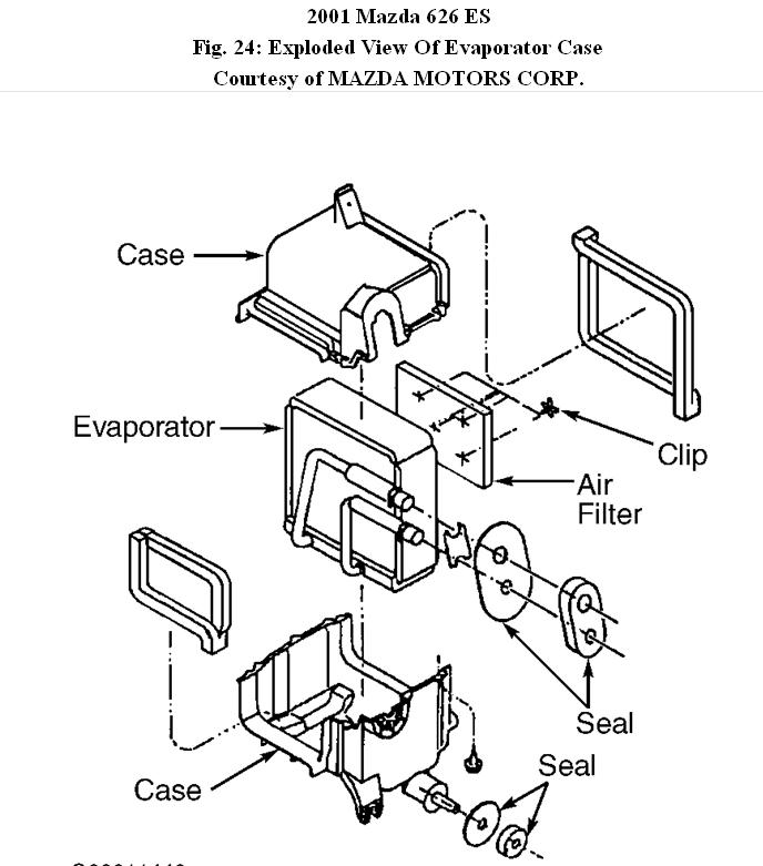2002 Mazda 626 Cabin Air Filter Location