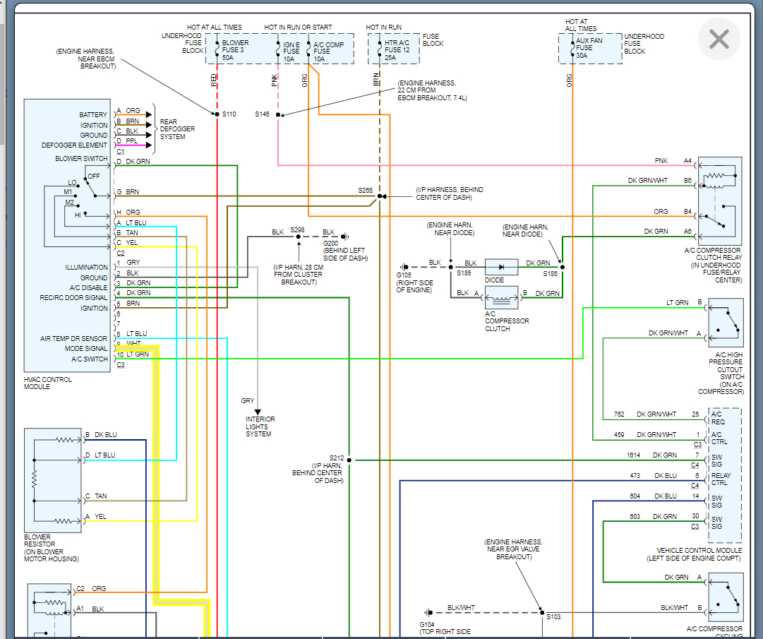 Dash Vents Not Blowing Air the Cold Air Blows Well Through Floor