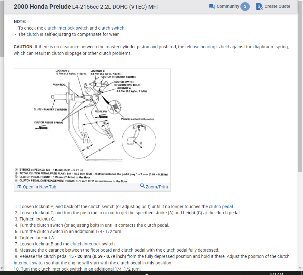 Clutch Pedal Doesn't Fully Go All the Way?