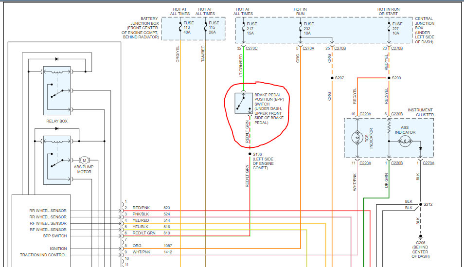 Brake Light Switch Plug Wiring Diagram Needed