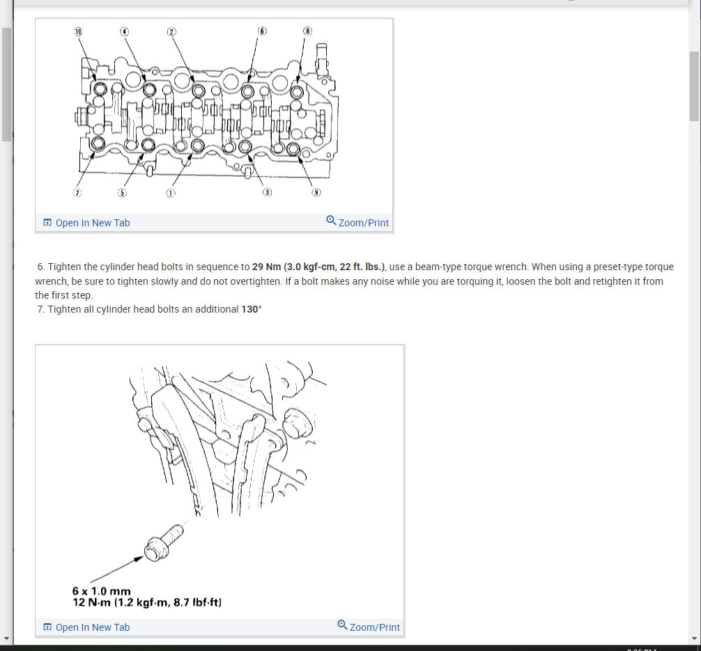 Head Bolt Torque Specification? I Just Need to Know the Torque